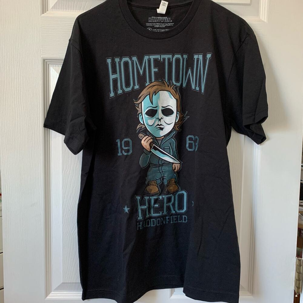Halloween Michael Myers Hometown Hero Haddonfield Graphic Tee Medium